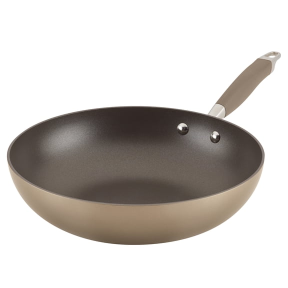 Anolon Advanced Home 12" Hard-Anodized Nonstick Stir Fry Pan, Bronze