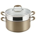 thumbnail image 1 of Anolon Advanced Home 3 Piece Nonstick Stockpot with Steamer Set, Bronze, 1 of 6