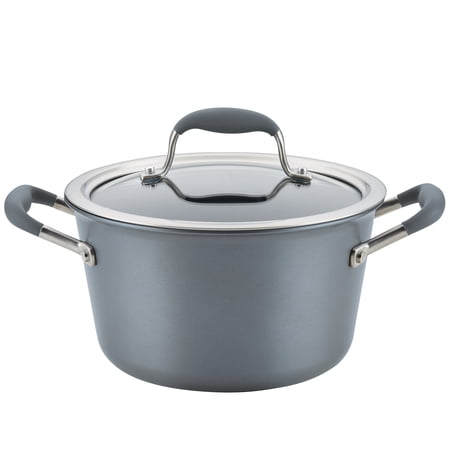 Anolon Advanced Home 4.5 Quart Nonstick Saucepot with Lid, Moonstone