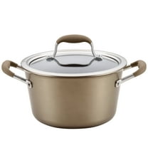 Anolon Advanced Home 4.5 Quart Nonstick Saucepot with Tempered Glass Lid, Bronze