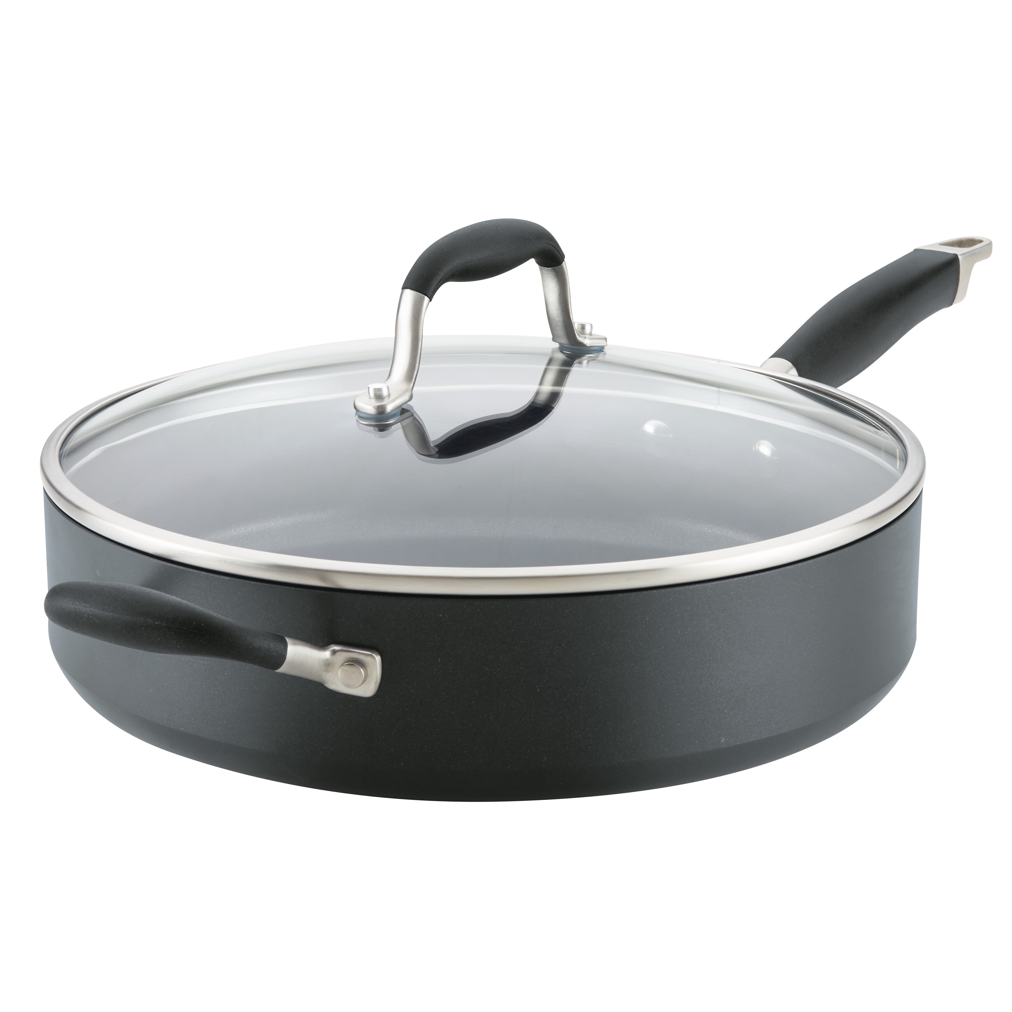 Anolon Advanced Home Hard Anodized Nonstick Sauté Pan with Helper Handle and Lid