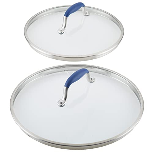 Anolon Advanced Home Glass Lid Set, 2 Piece, Indigo