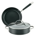 thumbnail image 1 of Anolon Advanced Home Hard-Anodized Nonstick 3-Piece Cookware Set, Onyx, 1 of 4