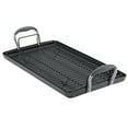 thumbnail image 1 of Anolon Advanced Home Hard Anodized Nonstick Double Burner Griddle with Roasting Rack, 2-Piece, Moonstone, 1 of 10