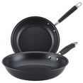 thumbnail image 1 of Anolon Advanced Home Hard-Anodized Nonstick Skillets (2 Piece Set- 10.25-Inch & 12.75-Inch, Onyx), 1 of 10