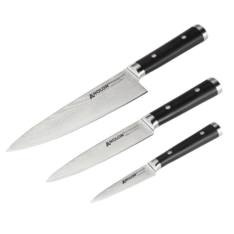 Abalon™ Artisan Forged Stainless Steel Cheese Knives (set of 3