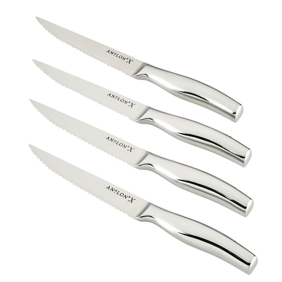 Anolon Japanese Stainless Steel Steak Knife Set 4 Pieces 1 ea