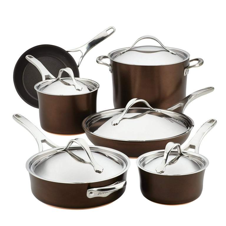 Anolon Nouvelle Copper Luxe 11 Piece Induction Compatible Nonstick