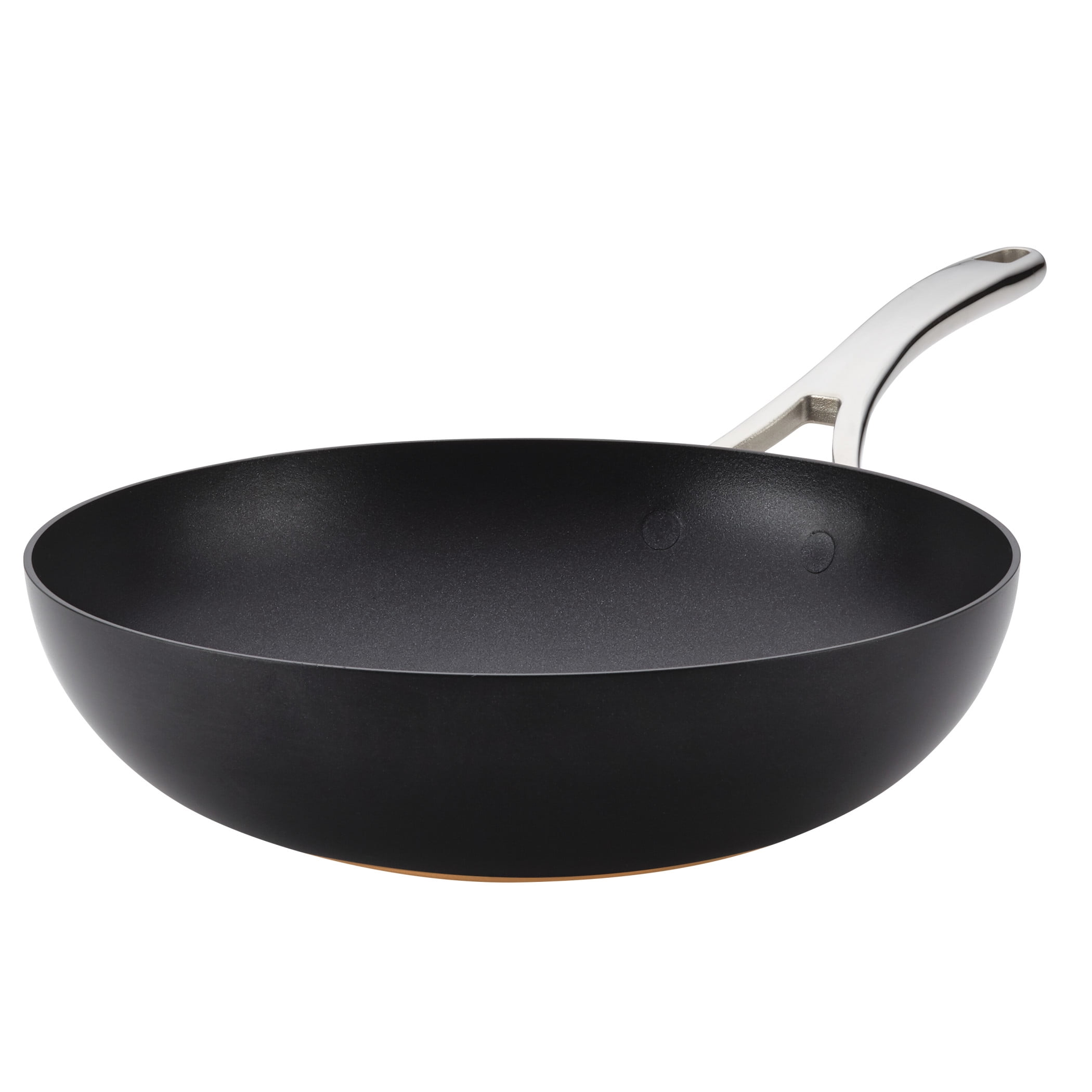 Onyx Black 12-Inch Hard-Anodized Nonstick Stir Fry Pan