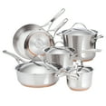 thumbnail image 1 of Anolon Nouvelle Copper Stainless Steel 10-Piece Cookware Set, 1 of 8