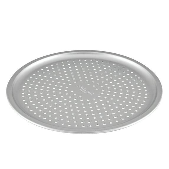Anolon Pro-Bake Bakeware 14 Inch Aluminized Steel Perforated Pizza Pan, Silver