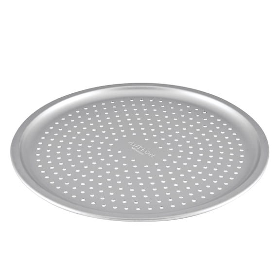 Anolon Pro-Bake Bakeware 14 Inch Aluminized Steel Perforated Pizza Pan, Silver