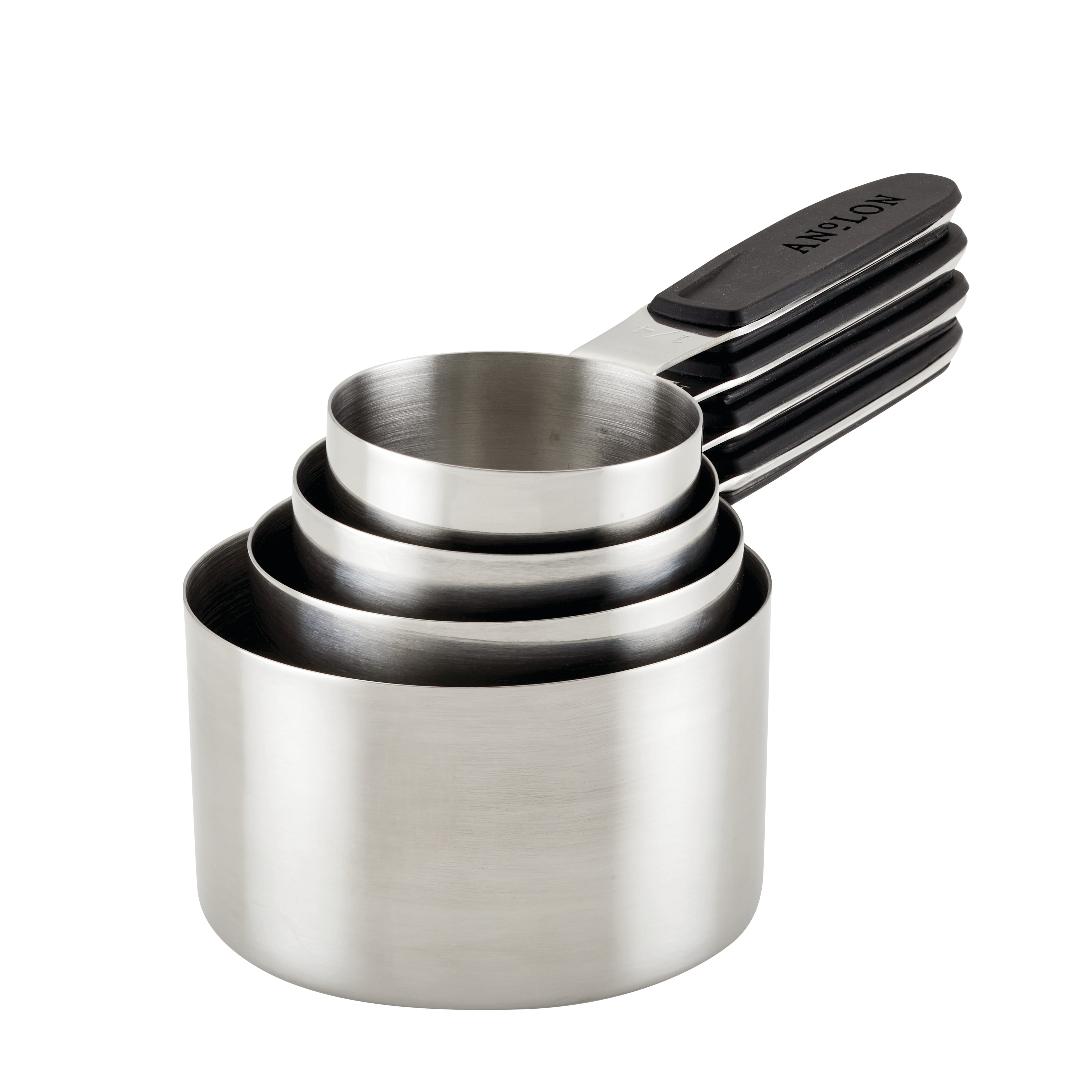 Stainless Steel Magnetic Measuring Cup Set with SureGrip Handles