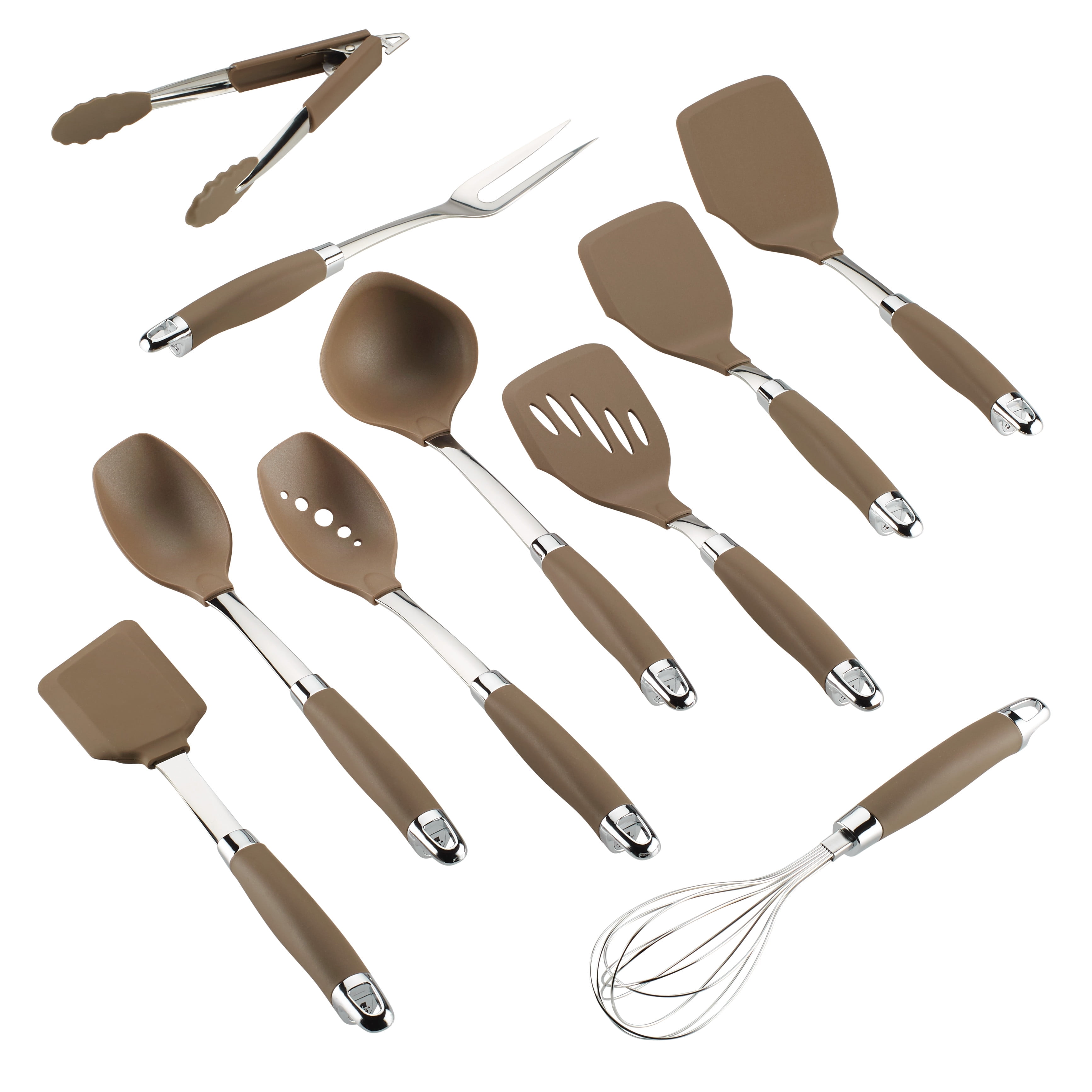 Bronze 10-Piece Nonstick Nylon Kitchen Utensil Set