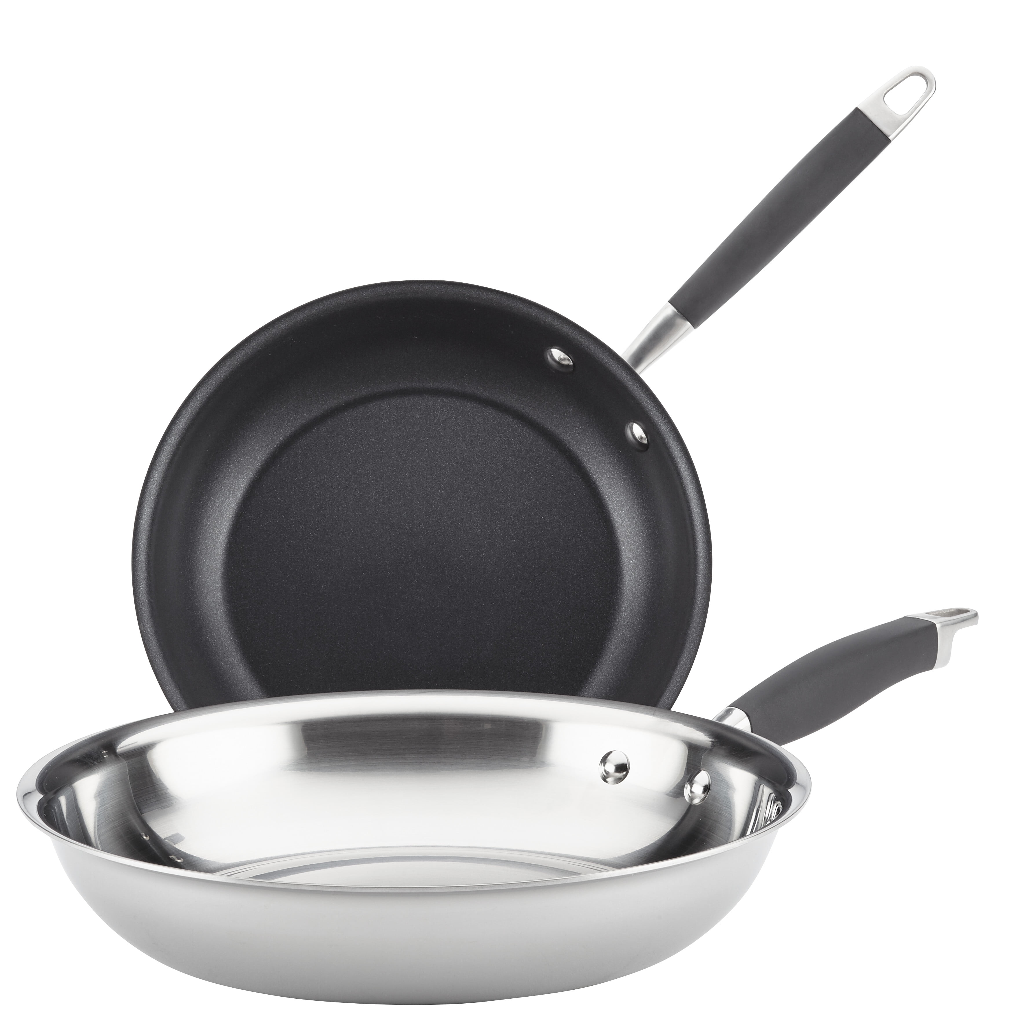 Anolon French Skillets, Hard-Anodized, Nonstick, Twin Pack