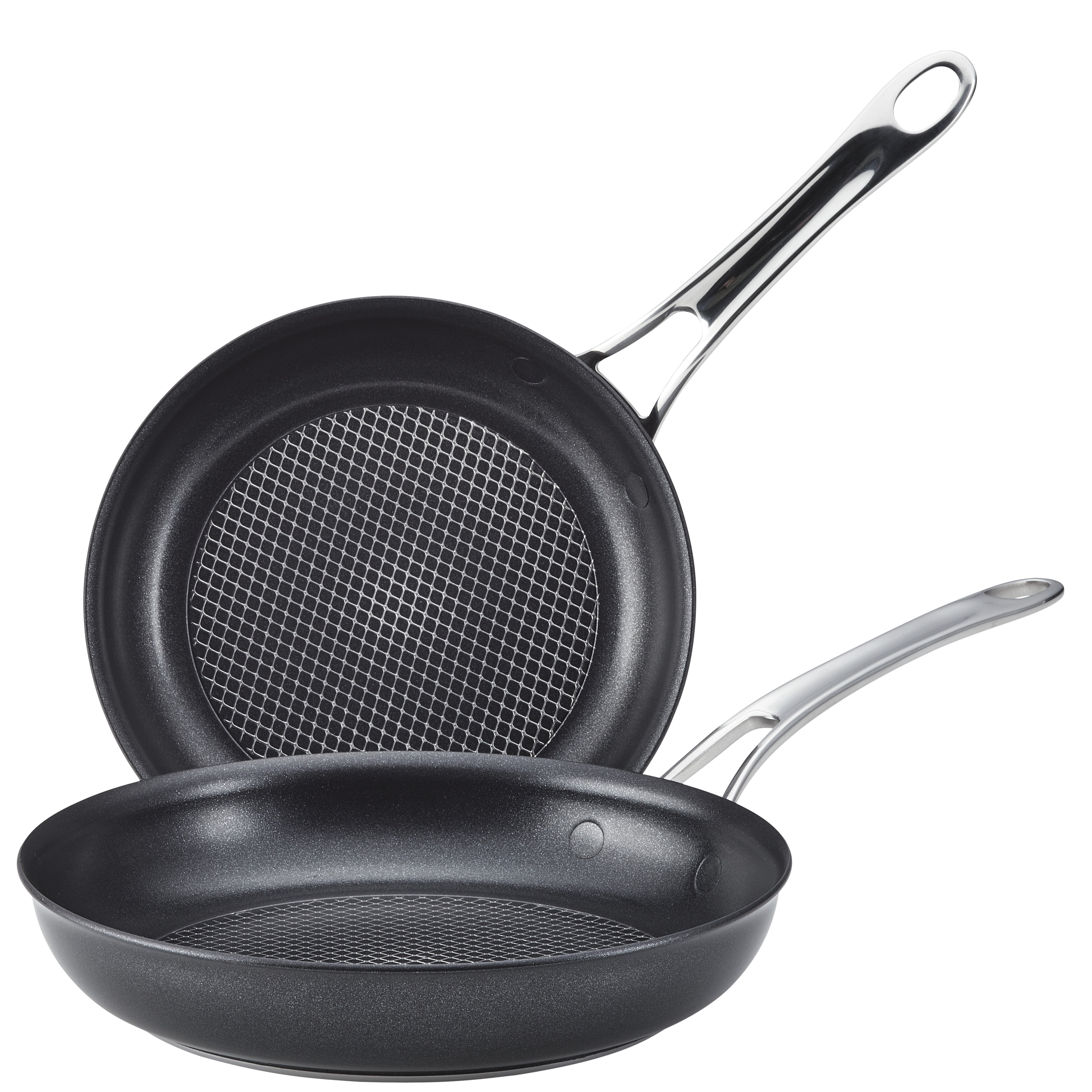 Anolon X Hybrid Nonstick Stainless Steel Frying Pan Set, 2 Piece