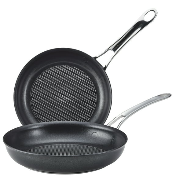 Anolon X Hybrid 2 Piece Nonstick Induction Frying Pan Set, Charcoal Gray