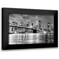 thumbnail image 1 of Anon. 14x10 Black Modern Framed Museum Art Print Titled - New York City Financial District, 1 of 5