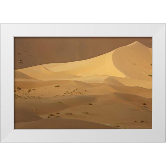 Anon, Ellen 14x11 White Modern Wood Framed Museum Art Print Titled - China, Badain Jaran Desert Contrasts in desert