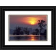 thumbnail image 1 of Anon, Ellen 18x13 Black Ornate Wood Framed with Double Matting Museum Art Print Titled - PA, Erie, Presque Isle SP, Sunset over lake, 1 of 4