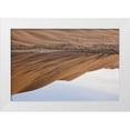 thumbnail image 1 of Anon, Ellen 32x23 White Modern Wood Framed Museum Art Print Titled - China, Badain Jaran Dune and trees by a lake, 1 of 4