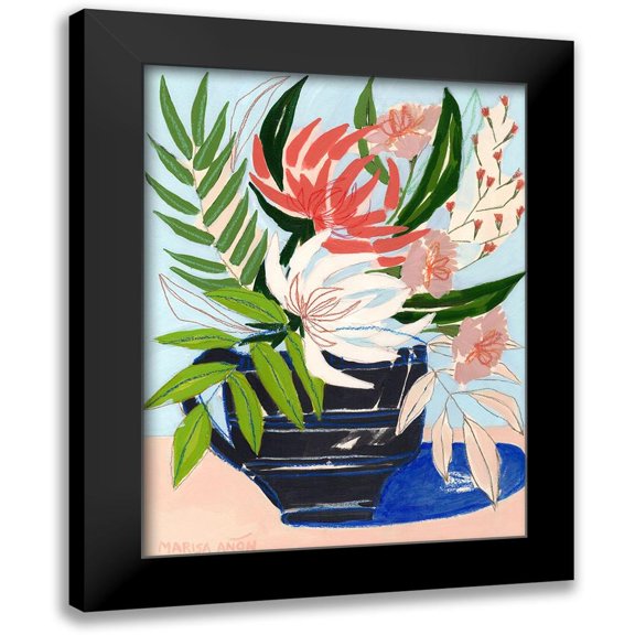 Anon, Marisa 12x14 Black Modern Framed Museum Art Print Titled - Spring Florals 6