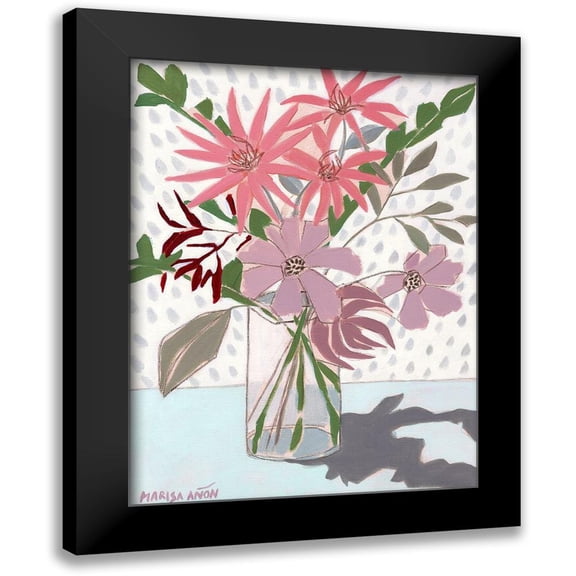 Anon, Marisa 12x14 Black Modern Framed Museum Art Print Titled - Summer Flowers