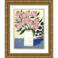 thumbnail image 1 of Anon, Marisa 25x32 Gold Ornate Wood Framed with Double Matting Museum Art Print Titled - Spring Florals 5, 1 of 4