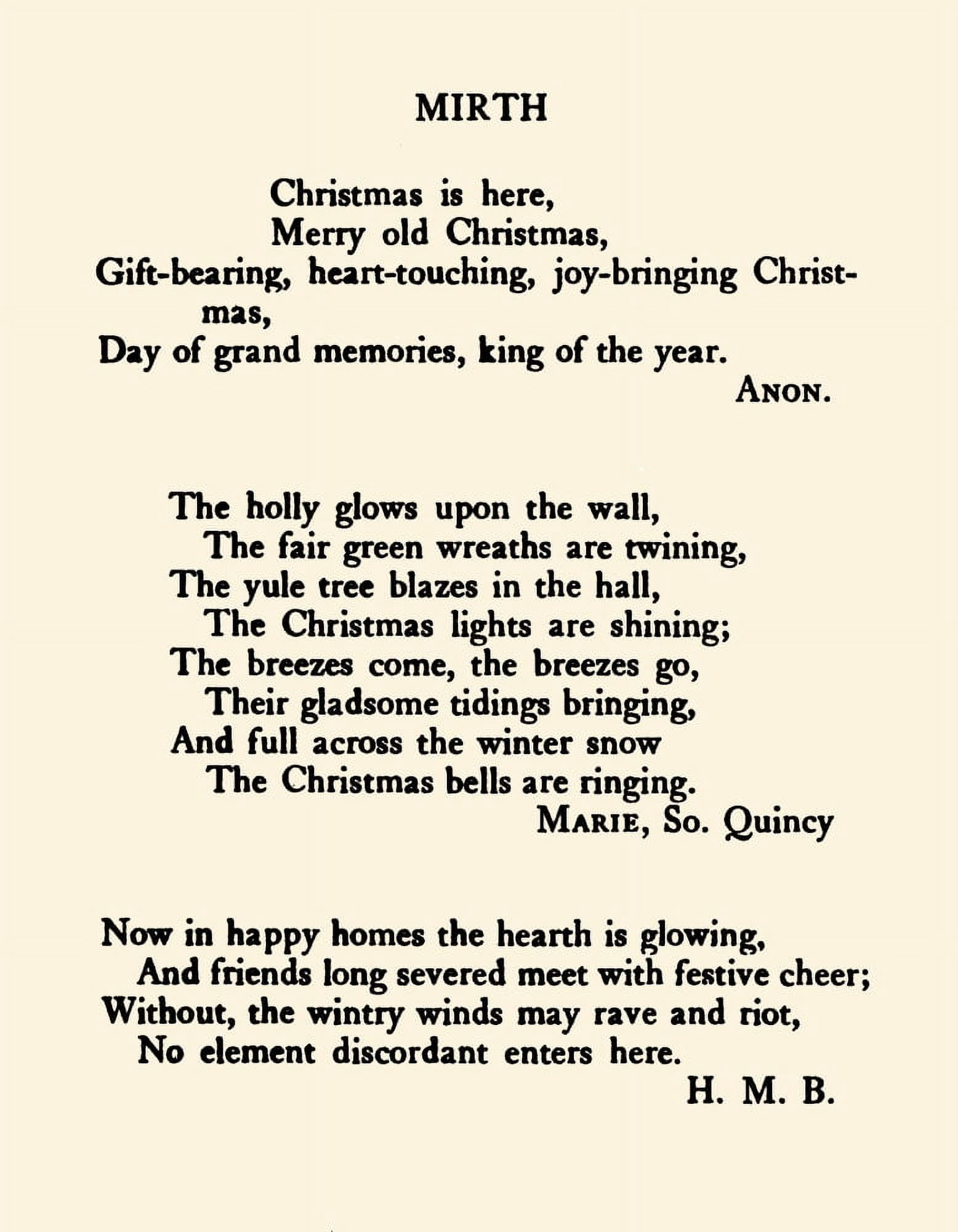Anon Merry Christmas to you my Friend 1907 Christmas is here et al Canvas Art - Anon (24 x 36)