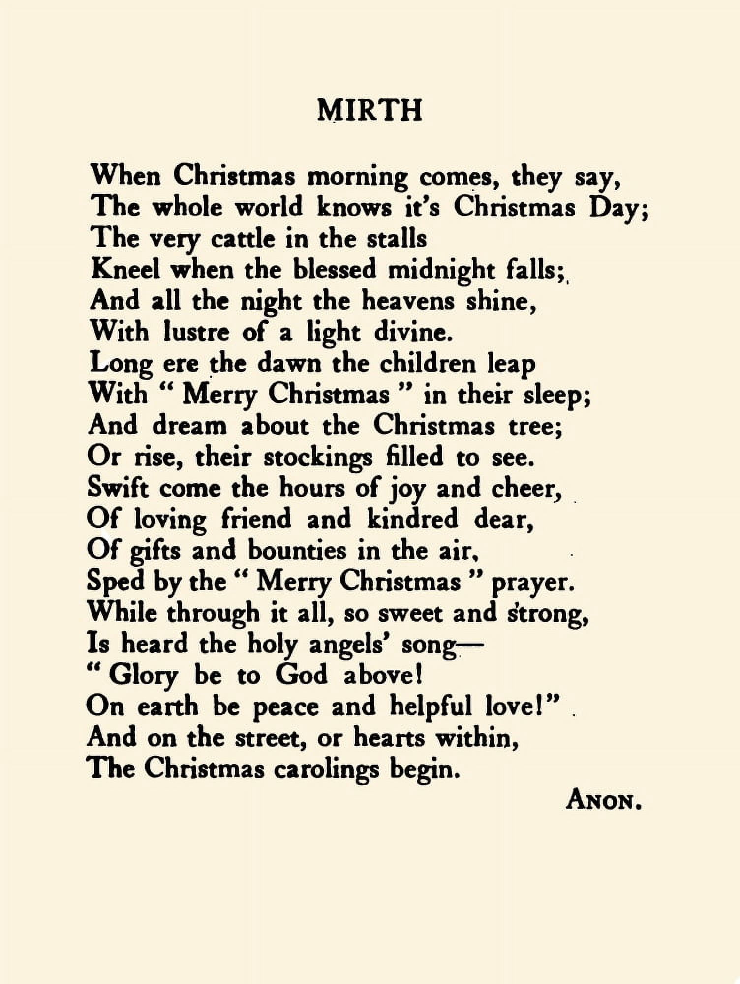 Anon Merry Christmas to you my Friend 1907 Mirth Canvas Art - Anon (24 x 36)