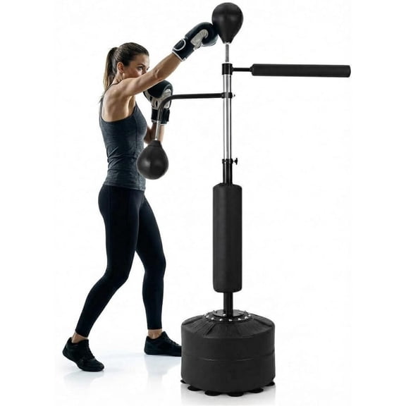 Anoncndin 3-in-1 Freestanding Punching Bag Set for Adults & Teens,Boxing Bag with Adjustable Height,2 Speed Balls & 360° Relax Bar,Complete Home Boxing Equipment Training System,Home Gym Equipment
