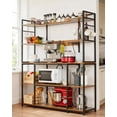 Anoncndin 4-Tier Bakers Rack with Power Outlet – Rustic Brown Kitchen ...