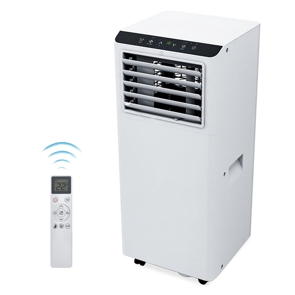 Anoncndin Compact 8,000 BTU Portable Air Conditioner - Energy Efficient Cooling with Remote, 24H Timer & 4 Functions for Bedrooms, Dorms & Indoor Spaces (White Design)