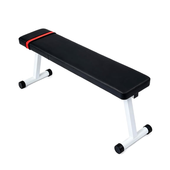 Anoncndin Heavy Duty Flat Collapsible Weight Bench for Home Gym – 440LB Capacity Strength Training – Space-Saving Compact Design – Ergonomic High-Density Foam – Color: Black