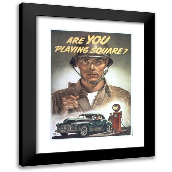 Anonymous 11x14 Black Modern Framed Museum Art Print Titled - Are You Playing Square (1941-1945)