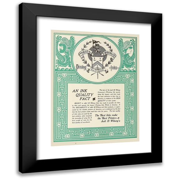 Anonymous 11x14 Black Modern Framed Museum Art Print Titled - Ault and Wiborg, Ad. 058 (1890-1913)