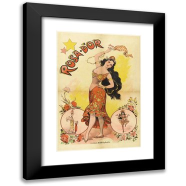 Anonymous 11x14 Black Modern Framed Museum Art Print Titled - Rosa-D’Or (1888)