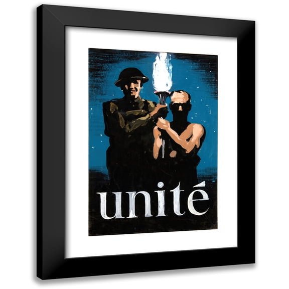 Anonymous 11x14 Black Modern Framed Museum Art Print Titled - Unit (Between 1939 and 1946)
