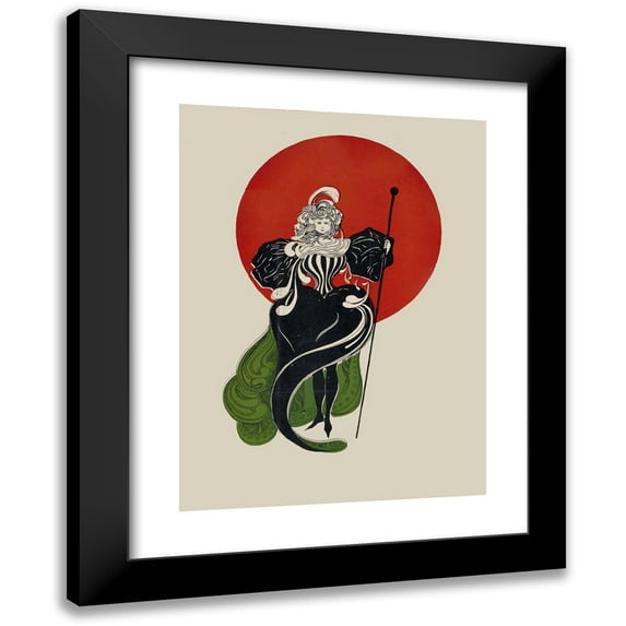 Anonymous 11x14 Black Modern Framed Museum Art Print Titled - Woman Holding a Staff (1893 - 1897)