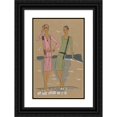 thumbnail image 1 of Anonymous 11x14 Black Ornate Wood Framed Double Matted Museum Art Print Titled: Cote D'Azur- Deux-Paires (1927), 1 of 5