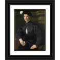thumbnail image 1 of Anonymous 11x14 Black Ornate Wood Framed Double Matted Museum Art Print Titled: Portrait of Ugolino Martelli (Mid 16th Century), 1 of 5