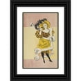 thumbnail image 1 of Anonymous 11x14 Black Ornate Wood Framed Double Matted Museum Art Print Titled: Womans in a Yellow Fur Coat (1893 - 1897), 1 of 5