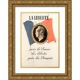 thumbnail image 1 of Anonymous 11x14 Gold Ornate Wood Frame and Double Matted Museum Art Print Titled - Freedom for France-Liberties for the French (1939-1946), 1 of 4