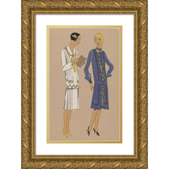 Anonymous 11x14 Gold Ornate Wood Frame and Double Matted Museum Art Print Titled - Martial and Armand Creations - Jolie Coeur (1926)
