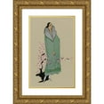 thumbnail image 1 of Anonymous 11x14 Gold Ornate Wood Frame and Double Matted Museum Art Print Titled - Naiad. - This Nile Green Satin Coat (1923), 1 of 4