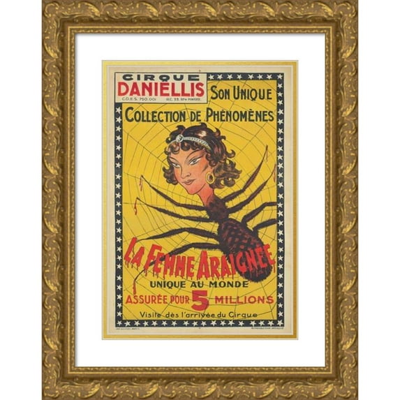 Anonymous 11x14 Gold Ornate Wood Frame and Double Matted Museum Art Print Titled - The Spider Woman