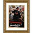 thumbnail image 1 of Anonymous 11x14 Gold Ornate Wood Frame and Double Matted Museum Art Print Titled - To the Merchant Navy - Thank You! (1939-1946), 1 of 4