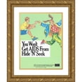 thumbnail image 1 of Anonymous 11x14 Gold Ornate Wood Frame and Double Matted Museum Art Print Titled - You Won't Get Aids from Hide and Seek (1990s), 1 of 4