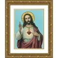 thumbnail image 1 of Anonymous 11x14 Gold Ornate Wood Framed with Double Matting Museum Art Print Titled - HL. HERZ JESU, 1 of 4
