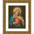thumbnail image 1 of Anonymous 11x14 Gold Ornate Wood Framed with Double Matting Museum Art Print Titled - HL. HERZ MARIAE, 1 of 4